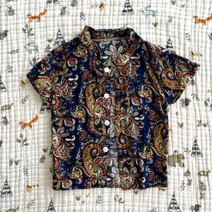 Paisley Shortsleeve Button-up